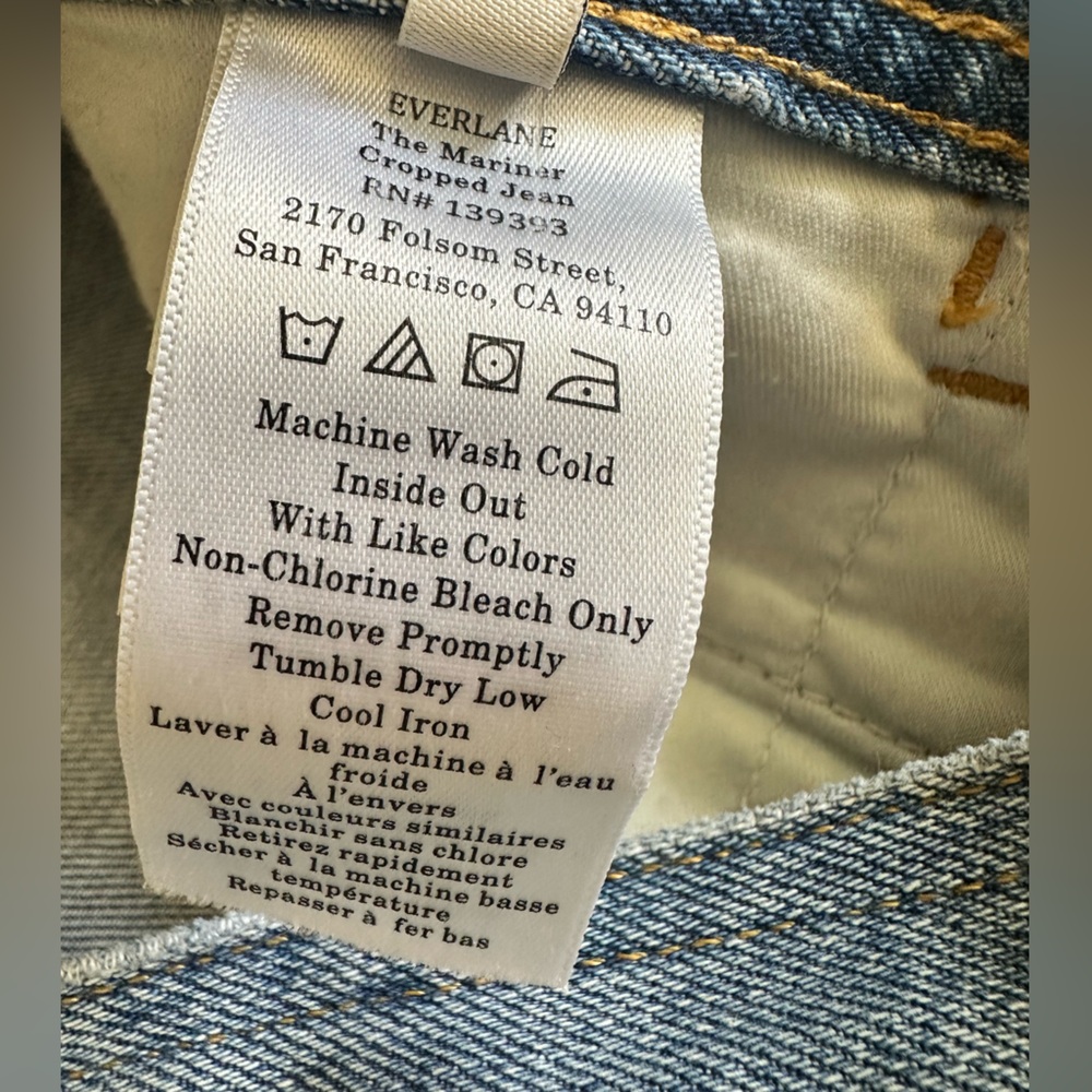 Everlane The Mariner Cropped Jean (Shallow Beach) - Picture 7 of 8